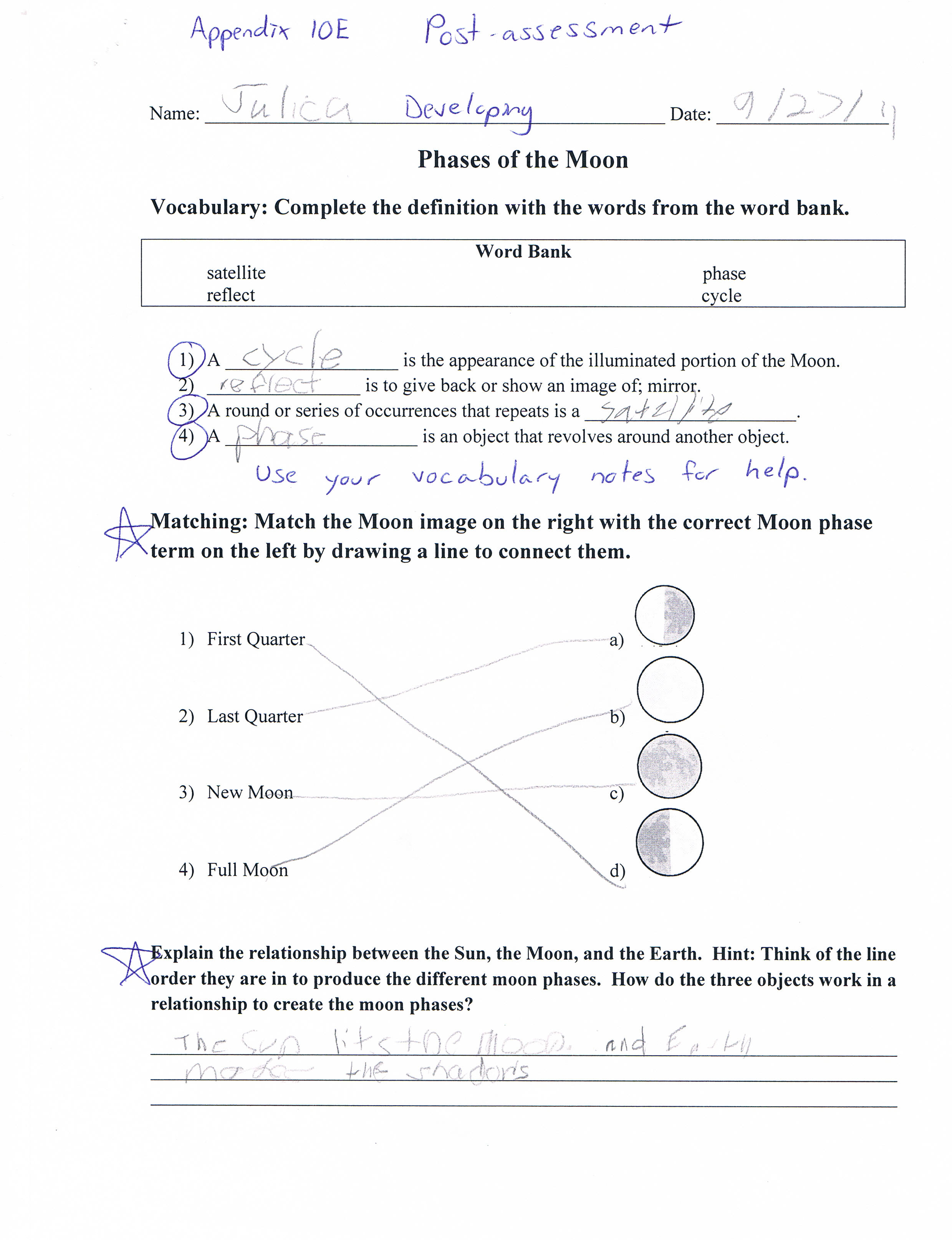 Developing Post-Assessment
